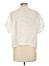 Garnet Hill White Short Sleeve Blouse Size L - photo 2