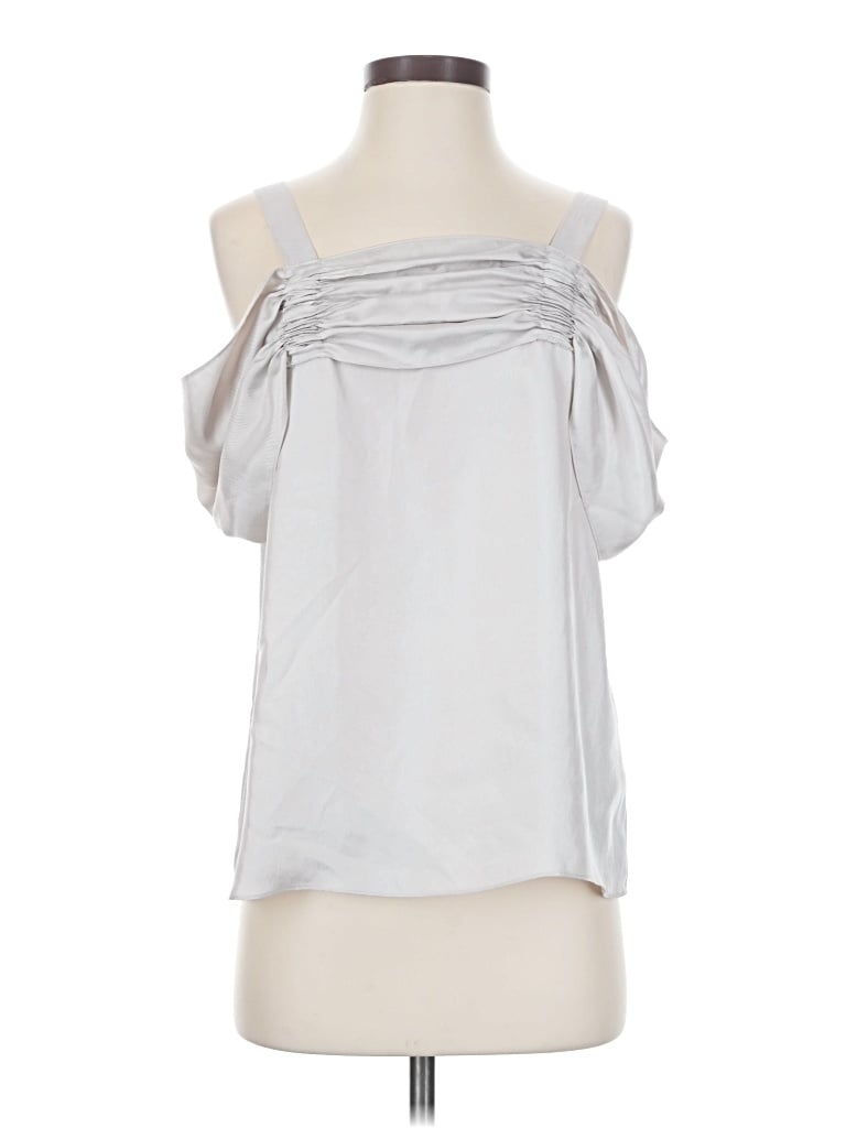 Tibi Sleeveless Blouse In Silver