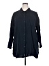 Purejill 100% Cotton Black 3/4 Sleeve Button-Down Shirt Size 2X - photo 1