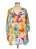 Adrienne Yellow 3/4 Sleeve Blouse Size L - photo 1
