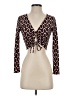 Meraki Brown Long Sleeve Top Size XS - photo 1