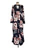 Assorted Brands Floral Blue Casual Dress Size L - photo 2