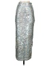 Whistles Metallic Silver Formal Skirt Size 2 - photo 1