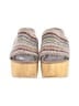 Steve Madden Color Block Stripes Teal Tan Wedges Size 8 - photo 2