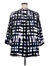 Not Your Daughter's Jeans 100% Polyester Black Blue 3/4 Sleeve Blouse Size 2X - photo 2