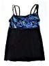 Longitude Graphic Black One Piece Swimsuit Size 22 - photo 1