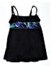 Longitude Graphic Black One Piece Swimsuit Size 22 - photo 2