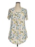 Popyoung Floral Ivory Short Sleeve Henley Size XL - photo 1