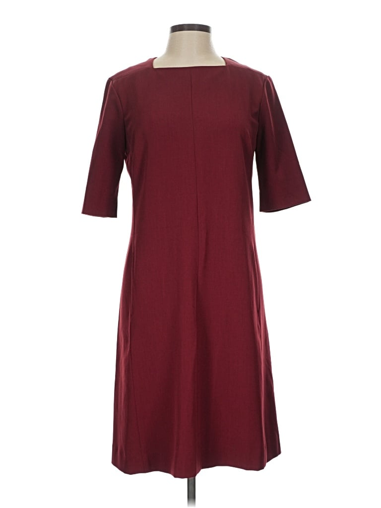 Pre-owned Mm. Lafleur Casual Dress In Burgundy