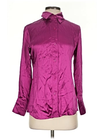 Twiggy LONDON Long Sleeve Silk Top (view 1)