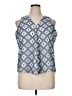 Calvin Klein 100% Polyester Blue Sleeveless Blouse Size XL (petite) - photo 1