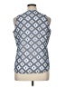 Calvin Klein 100% Polyester Blue Sleeveless Blouse Size XL (petite) - photo 2