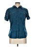 Yessica Plaid Teal Short Sleeve Button-Down Shirt Size EU 42 / US 12 - photo 1