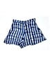 Aqua 100% Polyester Checkered-gingham Blue Shorts Size S - photo 2