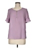 Harve Benard 100% Polyester Purple Short Sleeve Blouse Size M - photo 1