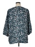 Collective Concepts 100% Polyester Teal 3/4 Sleeve Blouse Size 1X - photo 2