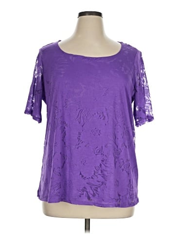 Nina Leonard Short Sleeve Blouse (view 1)
