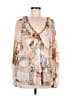 Tiny 100% Rayon Tan Long Sleeve Blouse Size M - photo 1