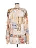 Tiny 100% Rayon Tan Long Sleeve Blouse Size M - photo 2