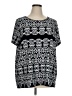 East5th Black Short Sleeve Top Size 1X - photo 1