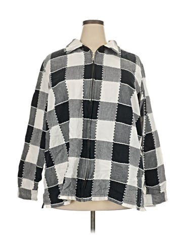 Fashion Bug 3/4 Sleeve Button-Down Shirt (view 1)