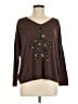 MADE IN ITALY Stars Brown Pullover Sweater Size M (estimated) - photo 1