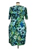 Connected Apparel Print Teal Cocktail Dress Size 22 - photo 2