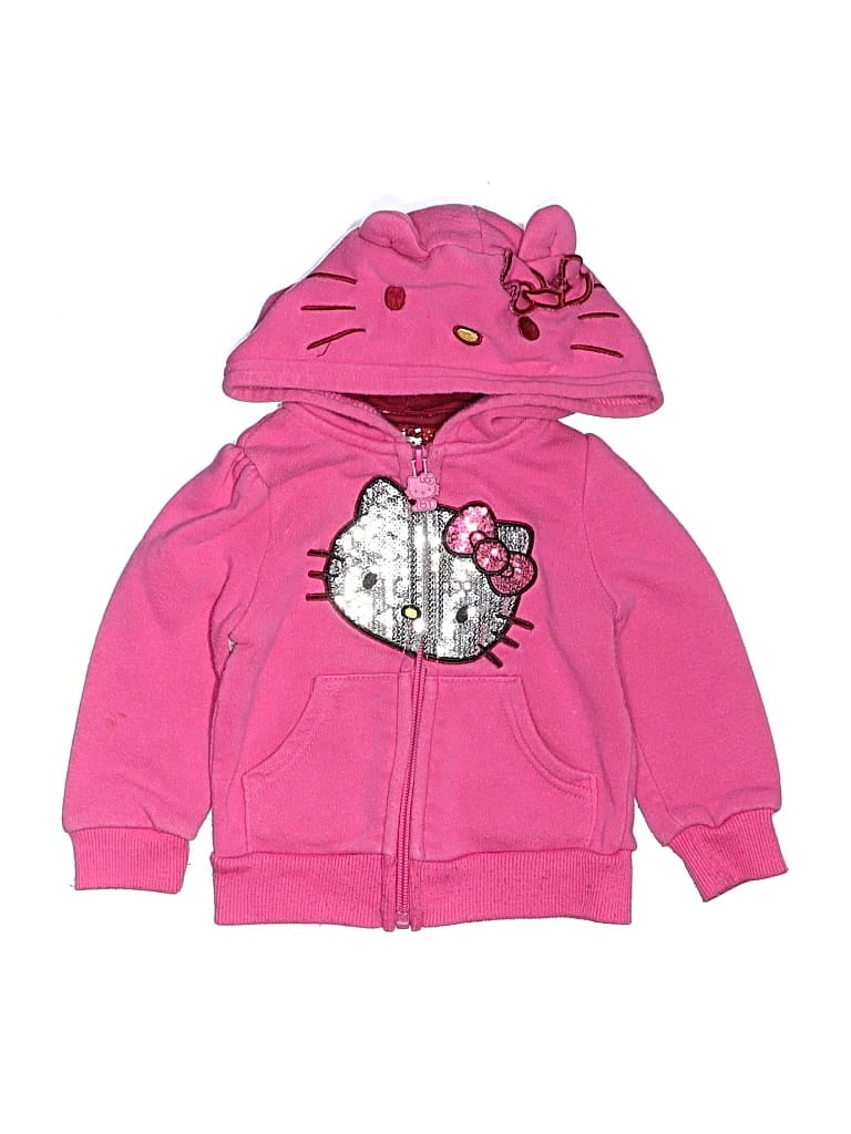 Pre-owned Hello Kitty Babies' Zip Up Hoodie In Pink
