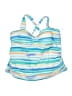 Jantzen Stripes Blue Swimsuit Top Size 24W - photo 1