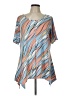 Allison Taylor Blue Short Sleeve Blouse Size L - photo 1