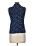 ModCloth 100% Rayon Blue Sleeveless Button-Down Shirt Size M - photo 2