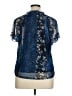 Cupio Blue Short Sleeve Blouse Size XL - photo 2