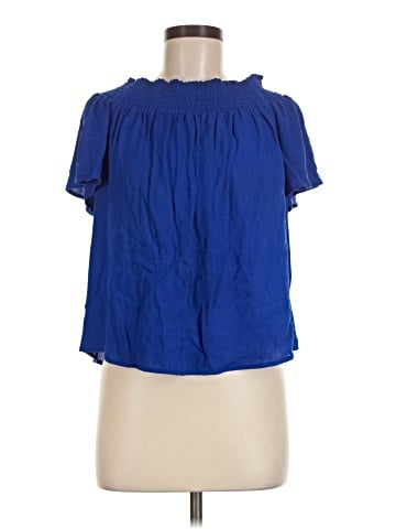 New York & Company Short Sleeve Blouse (view 1)