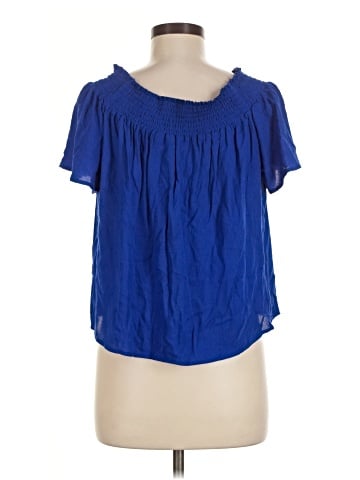 New York & Company Short Sleeve Blouse (view 2)