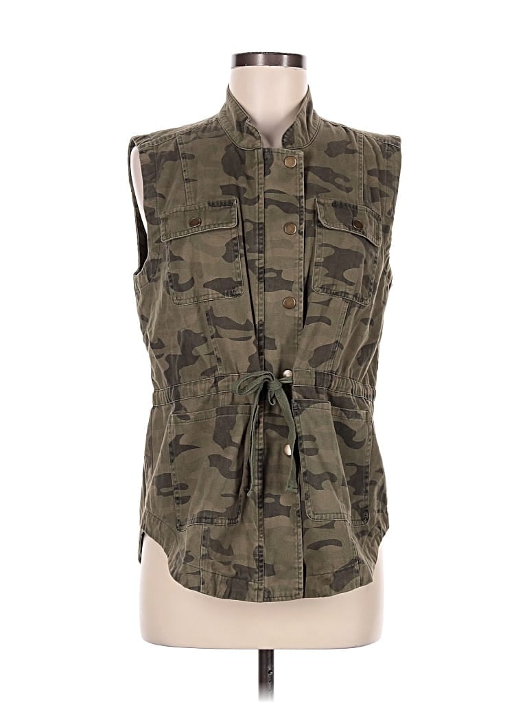 Pre-owned Mud Pie Vest In Green