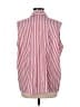 Riders by Lee Stripes Red Sleeveless Button-Down Shirt Size M - photo 2