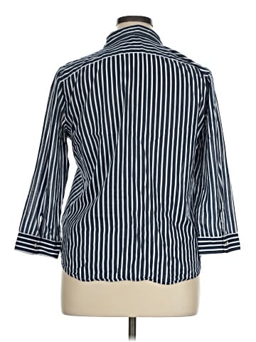 Lauren by Ralph Lauren 3/4 Sleeve Button-Down Shirt (view 2)