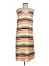 Halogen 100% Polyester Stripes Yellow Orange Casual Dress Size M - photo 1
