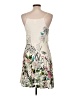 oasis 100% Viscose Tropical Ivory Cocktail Dress Size 12 - photo 2