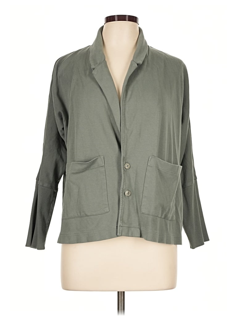 Pre-owned Pact Long Sleeve Polo Shirt In Green