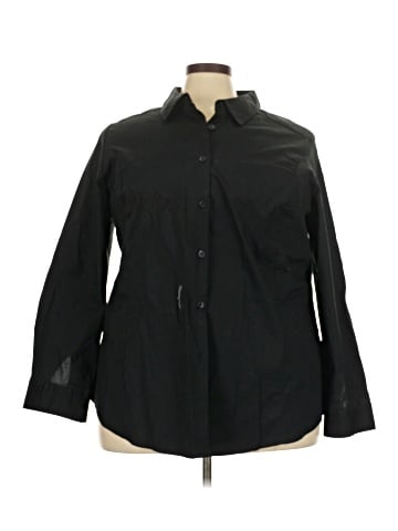 Jessica London 3/4 Sleeve Button-Down Shirt (view 1)