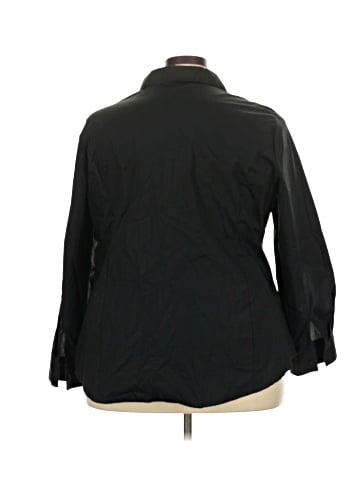 Jessica London 3/4 Sleeve Button-Down Shirt (view 2)