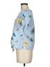 Elan Tropical Blue Short Sleeve Blouse Size M - photo 5