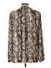 Grace 100% Polyester Animal Print Ivory Long Sleeve Blouse Size L - photo 2