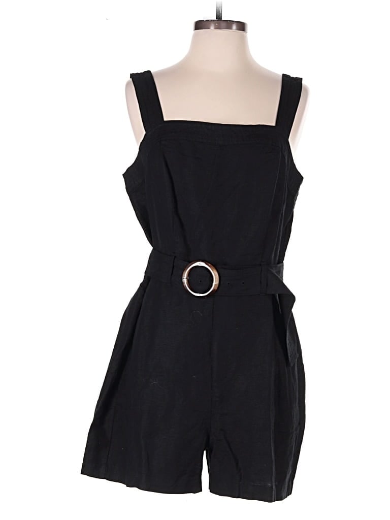 Pre-owned Ann Taylor Loft Romper In Black