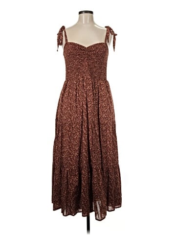 Madewell Lucie Tie-Strap Tiered Midi Dress in Florentine Floral (view 1)