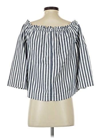 Madewell Shimmer Stripe Off-the-Shoulder Top (view 2)