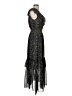 Max Studio 100% Polyester Paisley Black Cocktail Dress Size S - photo 4