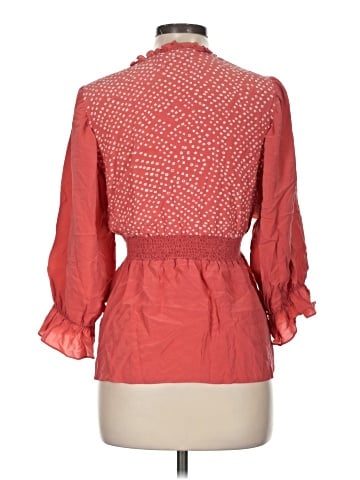 BCBGMAXAZRIA 3/4 Sleeve Silk Top (view 2)