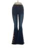 Bamboo Floral Blue Jeans Size 1 - photo 1